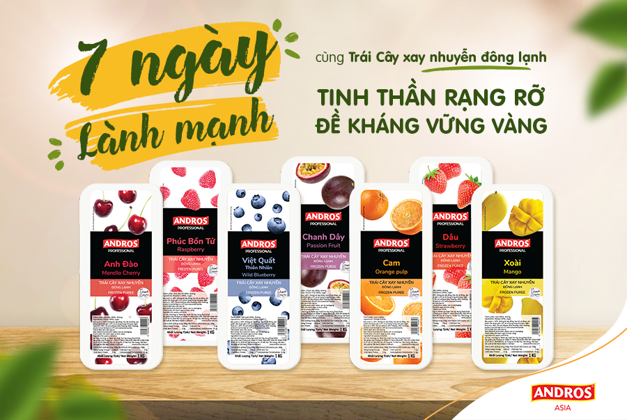 Mứt trái cây nghiền puree andros