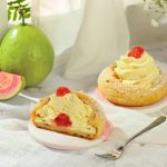 pink guava choux banh su kem oi hong